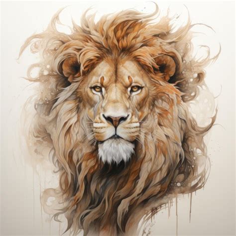 Premium AI Image | Roaring Tranquility An Anime Lion in HyperRealistic ...