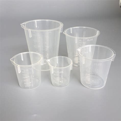 Laboratory Pp Plastic Graduated Cup Measuring Beaker Ml Ml Ml