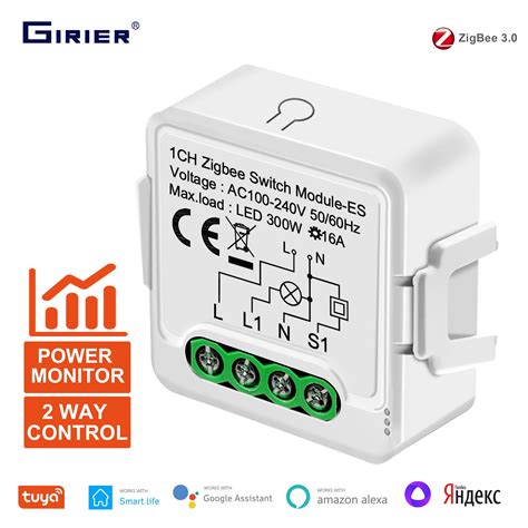 Girier Tuya Smart Zigbee Switch Module With Power Monitoring Function