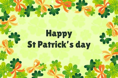 Free Vector Hand Drawn St Patricks Day Clovers Background