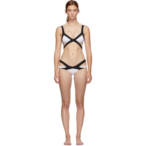 Agent Provocateur Black And White Mazzy Bikini Agent Provocateur