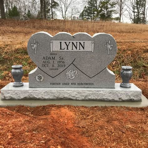 Double Jet Black Granite Upright Memorial And Granite Foundation With