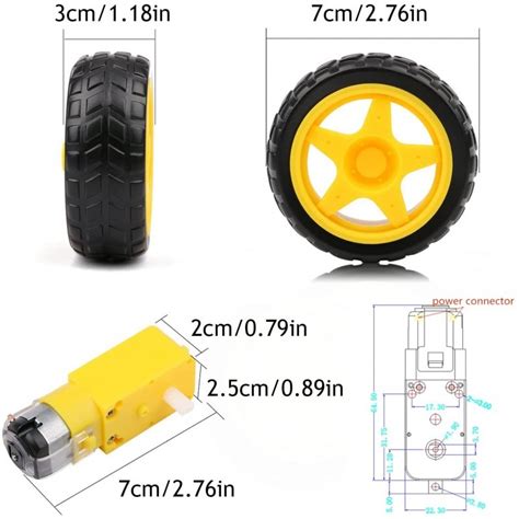 Motorreductor 3 6V Y Llanta Para Carrito Robot Tipo Motorreductor 3 6V