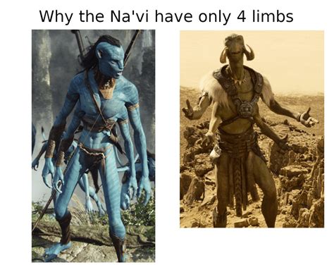 Why the na'vi only have 4 limbs : Avatar