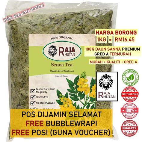 New GRED A 100 DAUN TEH SANNA SENNA 1KG PREMIUM Teh Senna Sanna