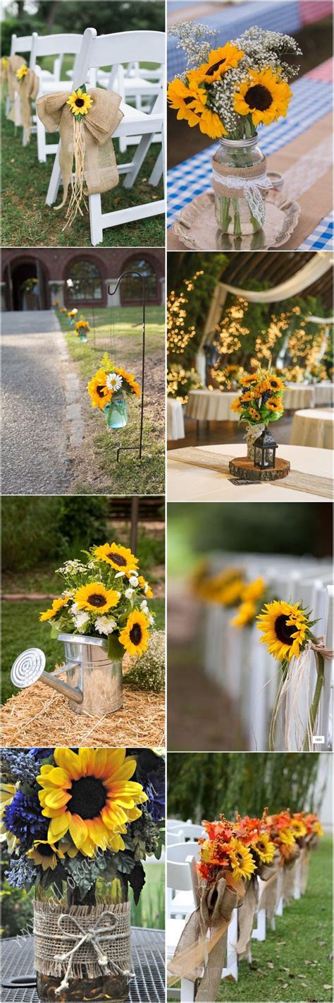 Rustic Weddings 23 Bright Sunflower Wedding Decoration Ideas For Your Rustic Wedding