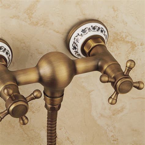 Shower Faucet Set Handshower Included Pullout Waterfall Vintage Styl