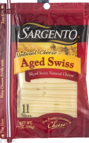 Sargento Aged Swiss Deli Style Sliced Swiss Cheese 8 Oz Kroger