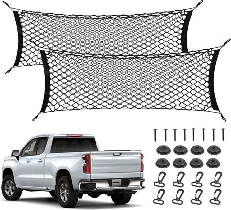 2pcs Truck Bed Cargo Net For Pickup 52 66 Heavy Duty Envelope