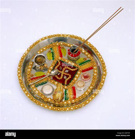 Puja Tray Hindu Stock Photo: 5965144 - Alamy