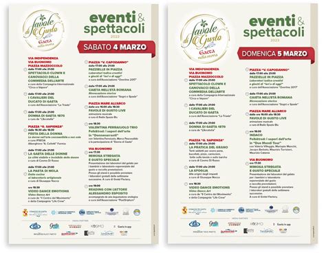 Gaeta Favole Di Gusto Domani L Inaugurazione In Piazza Mare All Arco