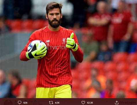 Jurgen Klopp Alisson Becker Mungkin Absen Hingga Enam Minggu