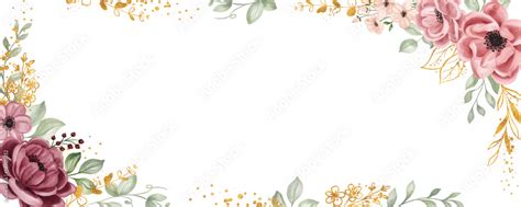 Floral Banner Arrangement From Leaves And Flowers Maroon Gold Flower