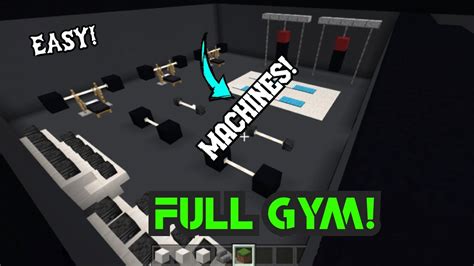 Minecraft How To Build A Full Indoor Gym Real Weight Lifting Machines