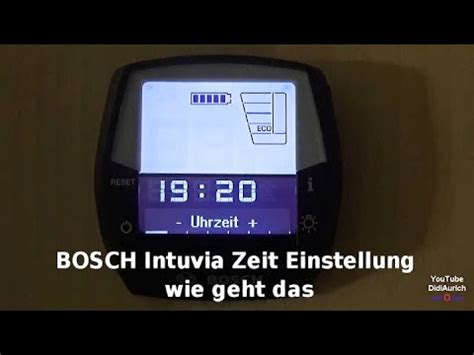 Bosch Intuvia E Bike Display Uhrzeit Einstellen Bosch Tacho Intuvia E