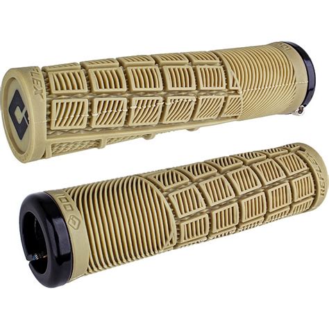 Empuñaduras Odi Grips Reflex V2 1 Lock on Beige Con Abrazaderas Negras