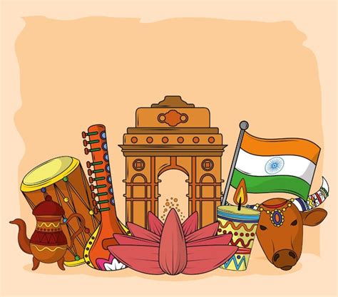 Concepto De Cultura India Vector Premium