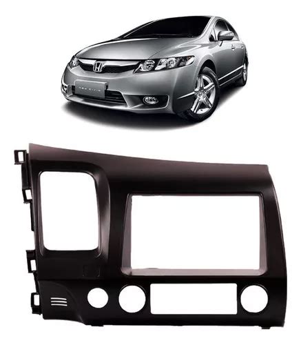 Moldura Painel 2 Din Preta Honda New Civic 2006 A 2010 2011 Frete grátis