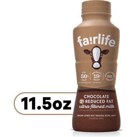 Fairlife Milk 2% Chocolate Bottle, 11.5 fl oz | Chocolate & Flavored ...