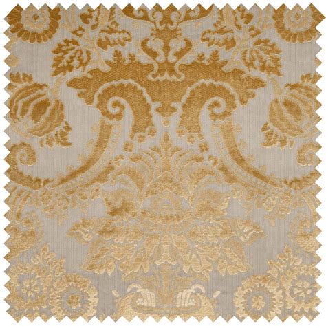 Tissu Velours Chambord Doré Jaune Nobilis