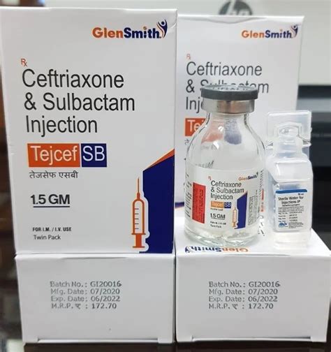 Tejcef Sb Ceftriaxone And Sulbactam Injection Gm At Rs Vial