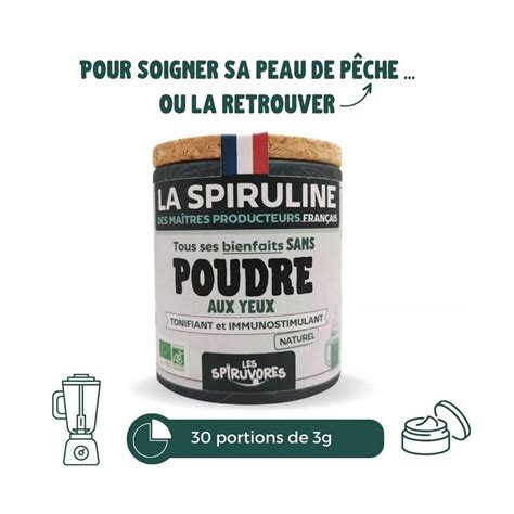 Spiruline en poudre bio Française format 30 jours de cure 90g