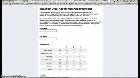 How To Use The Vocal Assessment Rubric Youtube