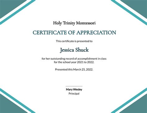 Free Appreciation Certificate For Student Edit Online And Download