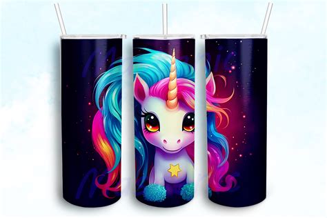 Unicorn Tumbler Sublimation Design Graphic By Mastenic Creative Fabrica