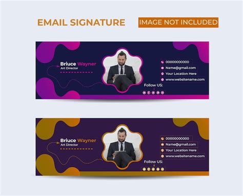 Premium Vector Free Email Signature Template Design Or Email Footer