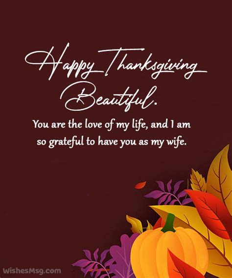 Happy Thanksgiving My Love Wishes And Messages