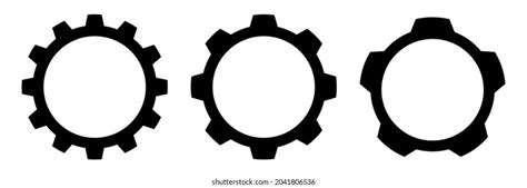 Set Gear Wheel Icons Stock Vector Royalty Free Shutterstock