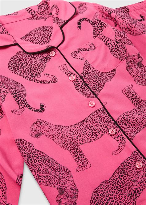 Girls Mini Me Pink Leopard Print Pyjama Set 4 13yrs Matalan