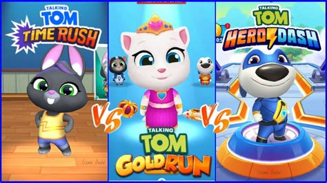 Talking Tom Time Rush Vs Gold Run Vs Hero Dash Talking Becca Vs