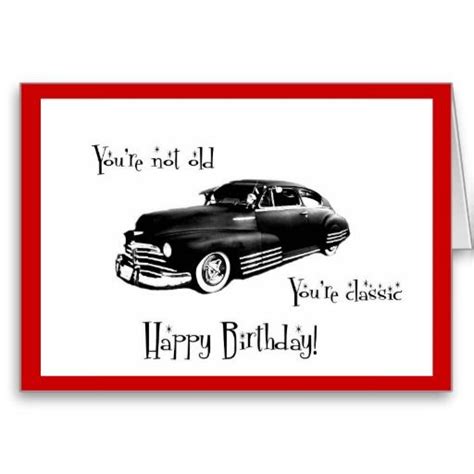 Classic Car Birthday Card