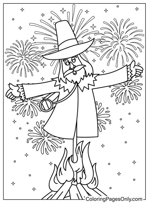 37 Guy Fawkes Night Coloring Pages