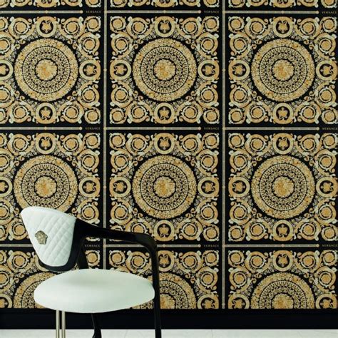 Black Gold Heritage Wallpaper Versace Home