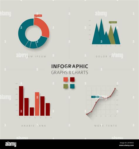 Set Of Vector Flat Design Infographics Statistics Charts And Graphs