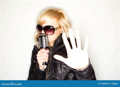 Rock Star Stock Photo Image Of Female Blonde Rock