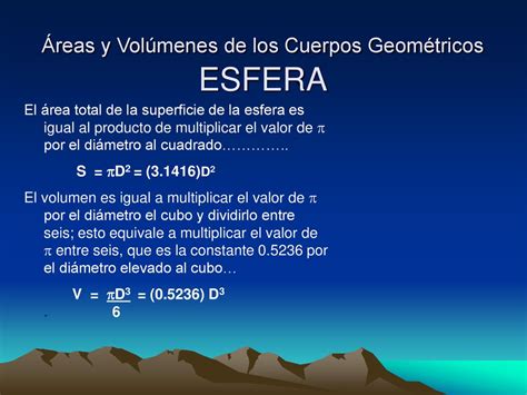 Reas Y Vol Menes De Los Cuerpos Geom Tricos Ppt Descargar