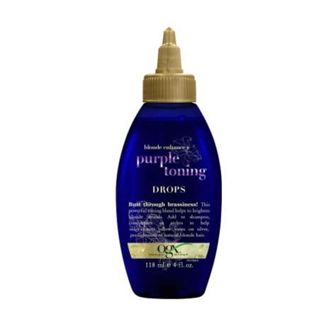 Ogx Blonde Enhanced Purple Toning Drops Pre Lightened Natural Hair Color Treatment Fl Oz