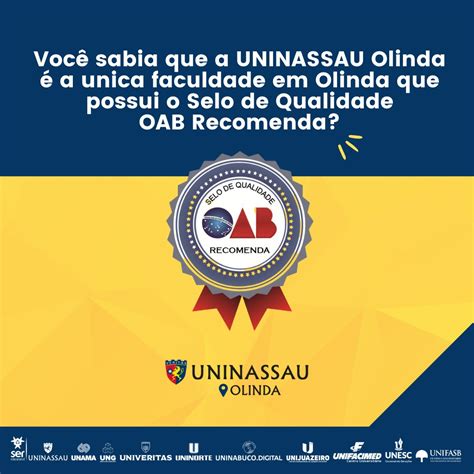 Sabia Que Temos O Selo De Qualidade OAB Recomenda Blog Dos Cursos