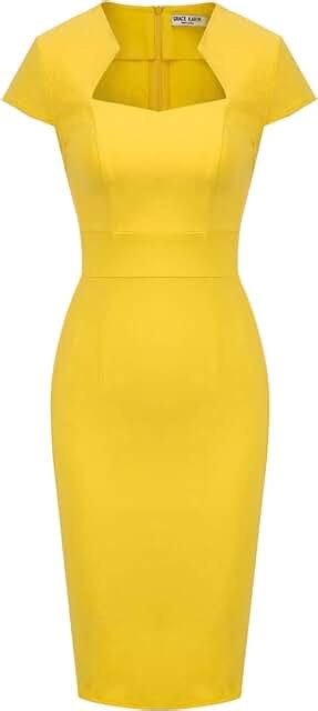 Amazon.co.uk: Yellow - Dresses / Women: Clothing