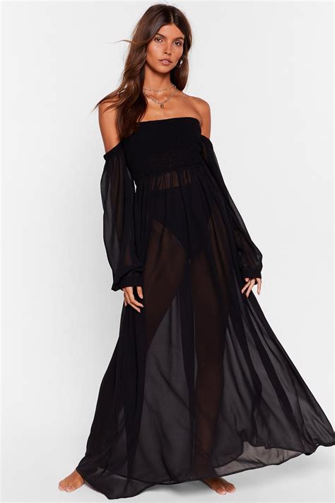 Sheer At The Beach Cover Up Maxi Dress Nasty Gal