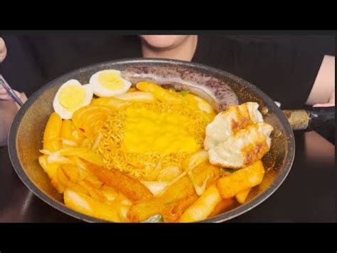 GJ ASMR먹방 라면사리가 들어간 매콤한 떡볶이 입니다 KOREAN STREET FOOD TTEOKBOKKI RICE