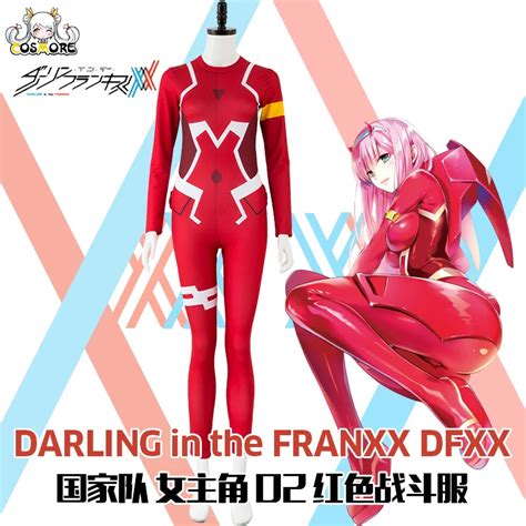 [stock] 2018 New Anime Darling In The Franxx Zero Two Bodysuit Headwear