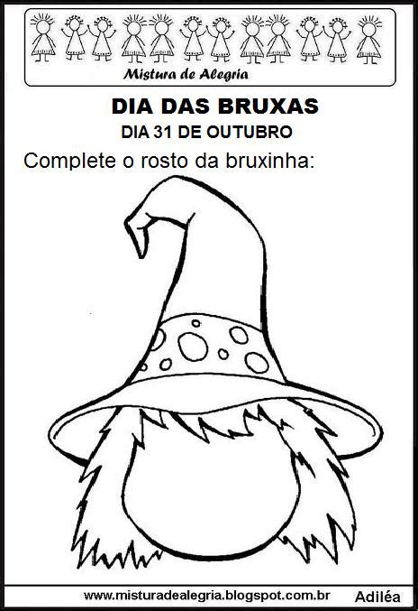 Dia Das Bruxas Halloween Imprimir Colorir Mistura De Alegria