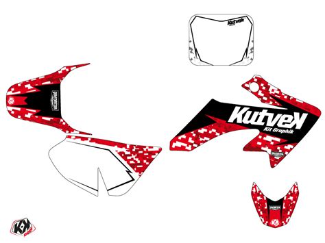 Honda Dirt Bike Predator Graphic Kit Red Kutvek