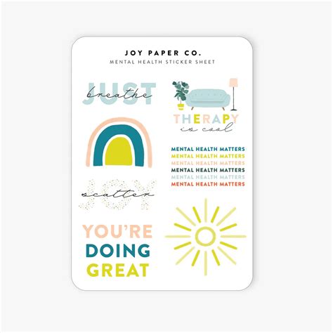 Mental Health Sticker Sheet – Typo Market