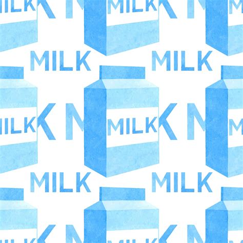 Premium Vector Seamless Pattern With Cartons Of Milk And Inscriptions